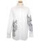 Prestige White with Black Embroidered Design Long Sleeves 100% Cotton Shirt COT 875